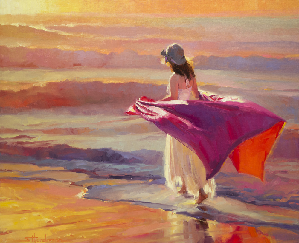 Catching The Breeze by Steve Henderson Oil ~ 30 x 36